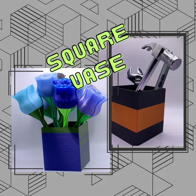 Bình hoa hình vuông đa năng cho hoa hồng Spiral - Image 2