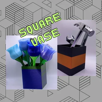 Bình hoa hình vuông đa năng cho hoa hồng Spiral