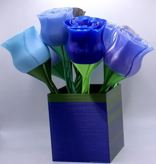 Bình hoa hình vuông đa năng cho hoa hồng Spiral - Image 4