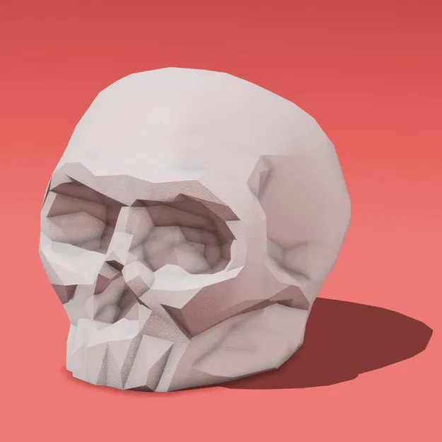 Đầu lâu low poly nghệ thuật 3D độc đáo - Image 1