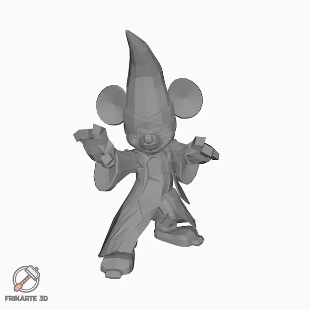 Mickey Mouse phù thủy phong cách Low Poly độc đáo - Image 1