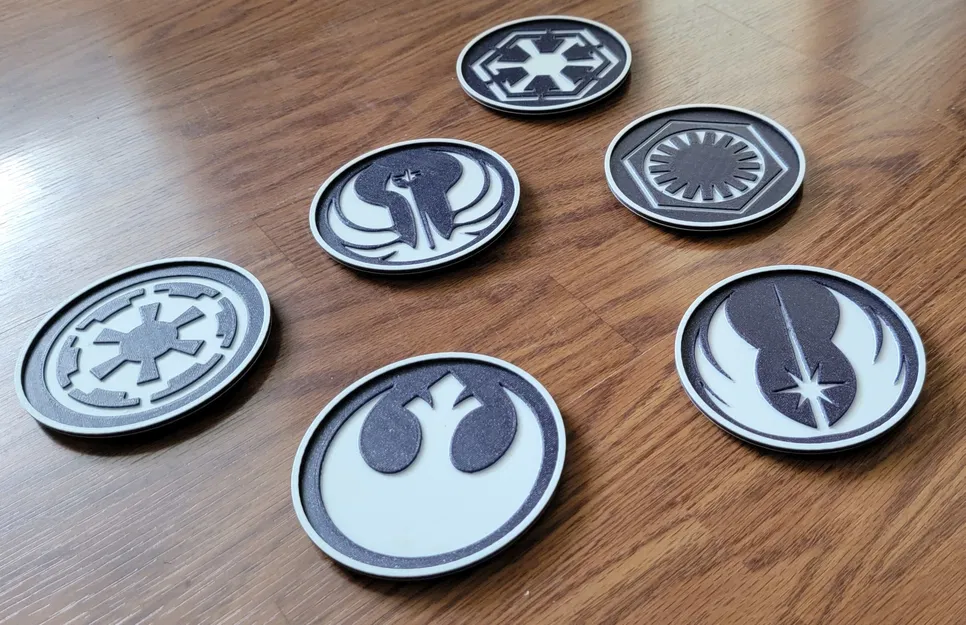 Bộ đế lót ly với sáu biểu tượng trong vũ trụ Star Wars - Image 1