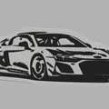 Hình ảnh bóng silhouette Audi R8 với thiết kế hai màu - Thumbnail 1