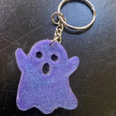 Móc chìa khóa hình ma đơn giản