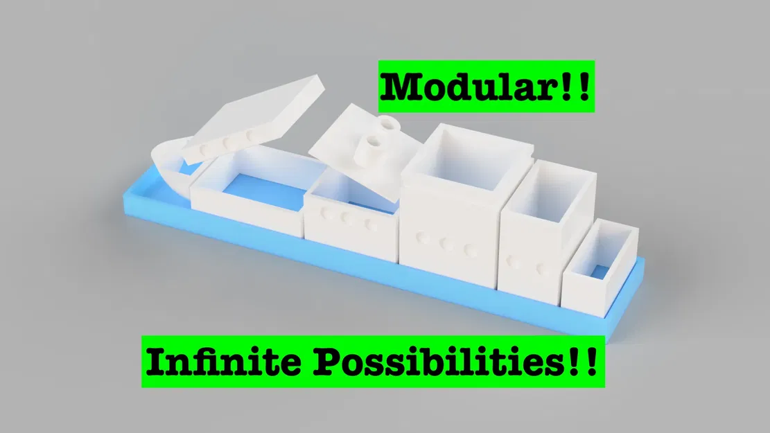 Bộ tổ chức bàn làm việc mô-đun hình thuyền và thành phố - Image 1