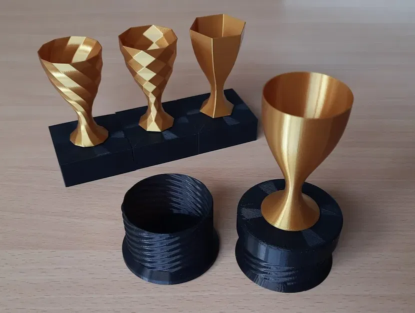 Cúp nhỏ phong cách tối giản với đế và ngăn bí mật - Image 2