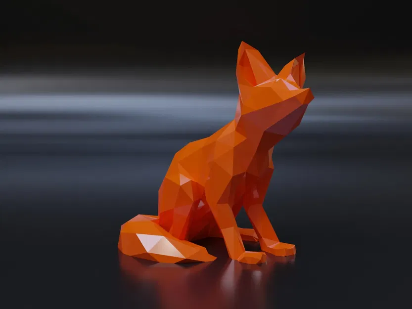 Cáo fennec phong cách low poly - Image 1