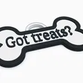 Thẻ chó hình xương với câu "got treats? - Thumbnail 1