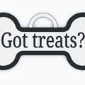 Thẻ chó hình xương với câu "got treats? - Thumbnail 2