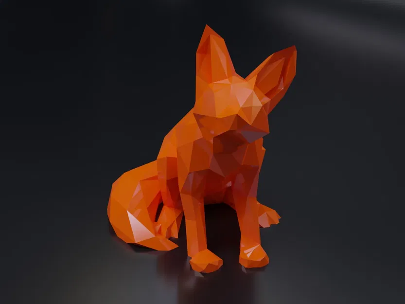 Cáo fennec phong cách low poly - Image 2