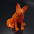 Cáo fennec phong cách low poly - Thumbnail 2
