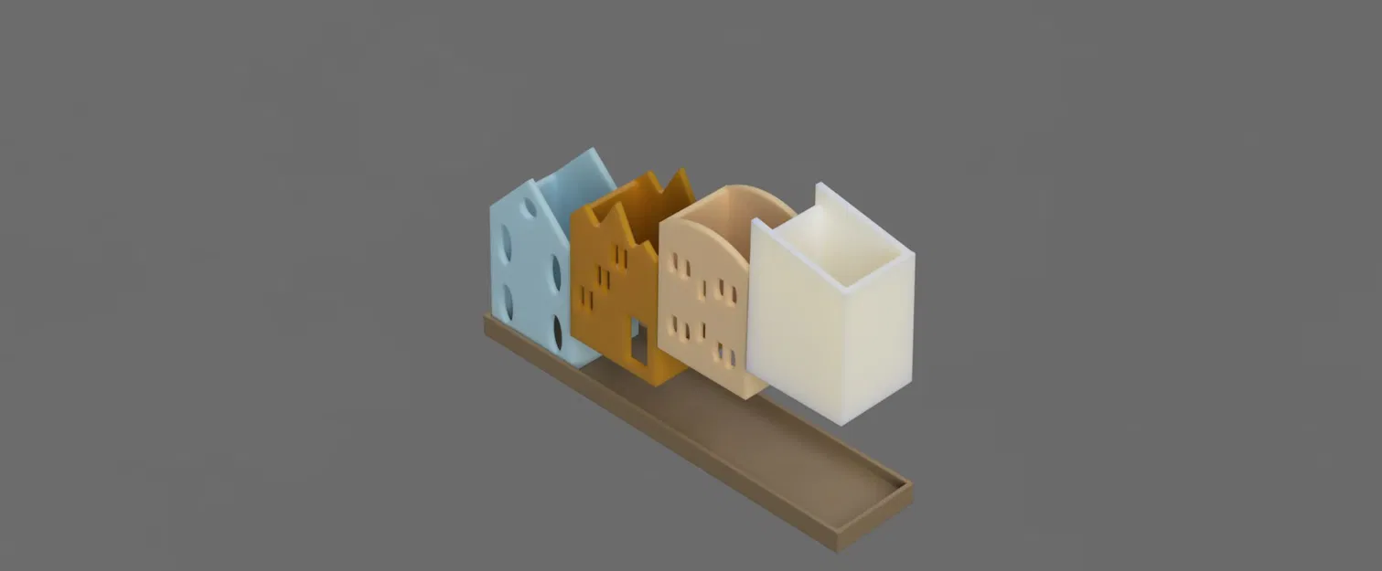 Bộ tổ chức bàn làm việc mô-đun hình thuyền và thành phố - Image 3