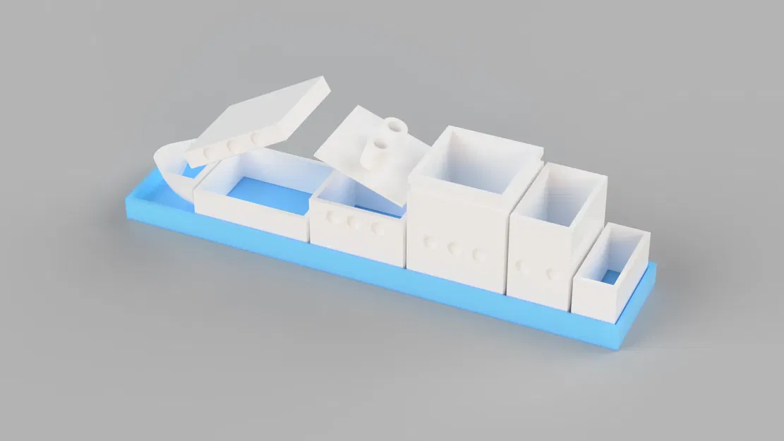 Bộ tổ chức bàn làm việc mô-đun hình thuyền và thành phố - Image 4