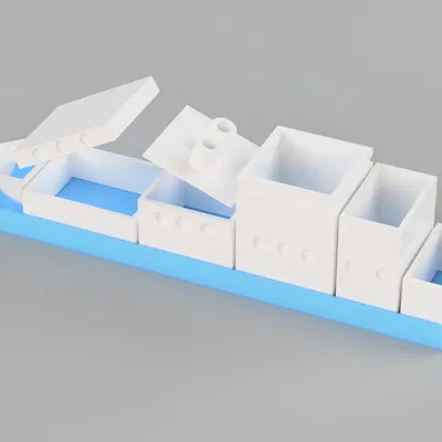 Bộ tổ chức bàn làm việc mô-đun hình thuyền và thành phố