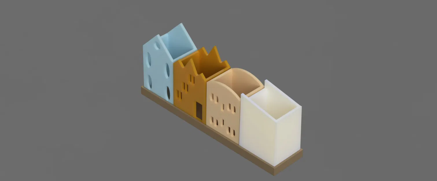 Bộ tổ chức bàn làm việc mô-đun hình thuyền và thành phố - Image 6