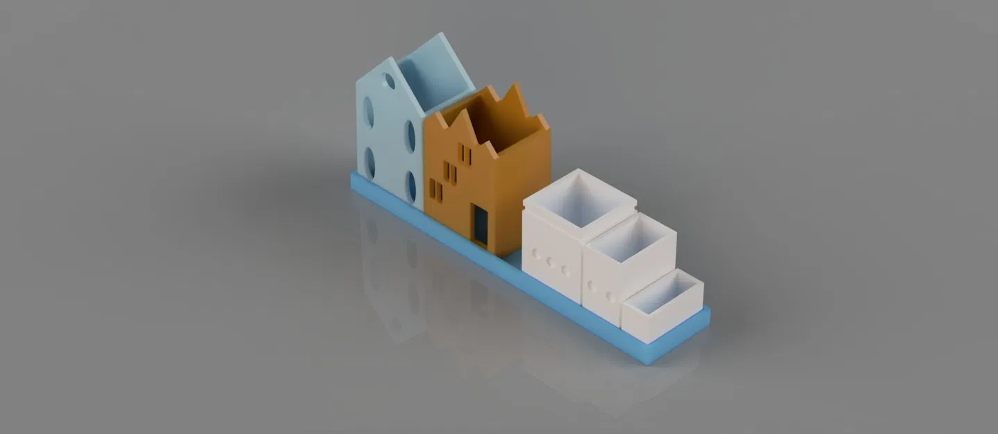 Bộ tổ chức bàn làm việc mô-đun hình thuyền và thành phố - Image 8