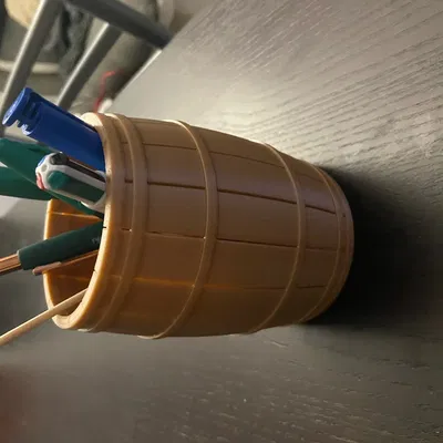 Hộp bút chì hình thùng in 3D đơn giản và đẹp mắt