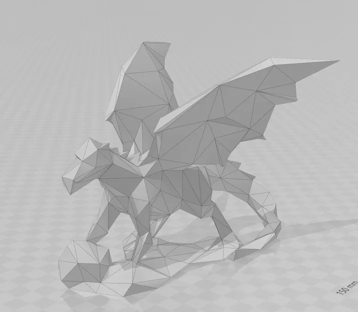 Rồng low poly cho mô hình bàn chơi - Image 1
