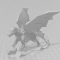 Rồng low poly cho mô hình bàn chơi - Thumbnail 1