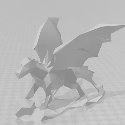 Rồng low poly cho mô hình bàn chơi