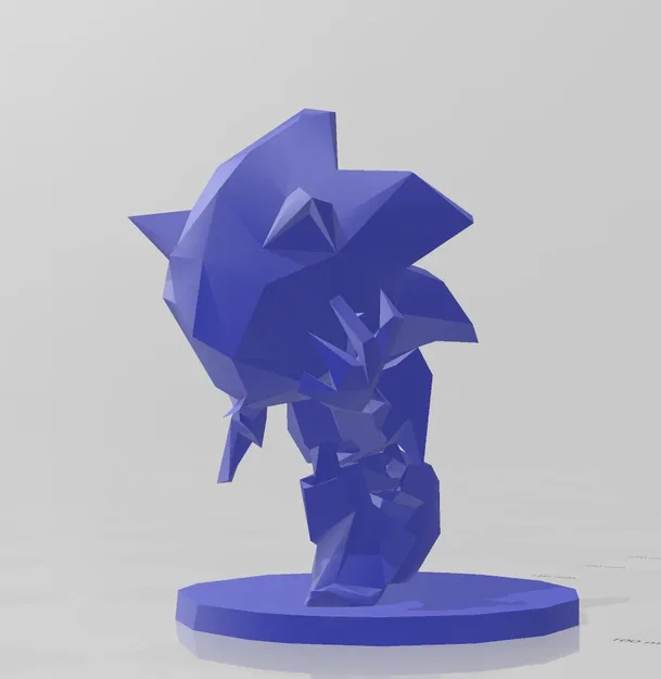 Nhân vật Sonic phong cách low poly - Image 2