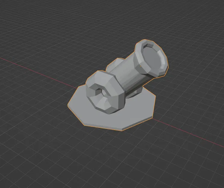 **Súng canon phong cách low poly cho trò chơi bàn** - Image 2