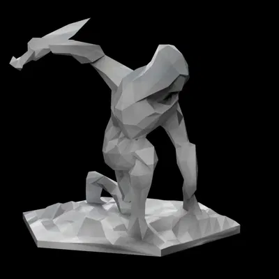 Nhân vật sát thủ phong cách low poly độc đáo