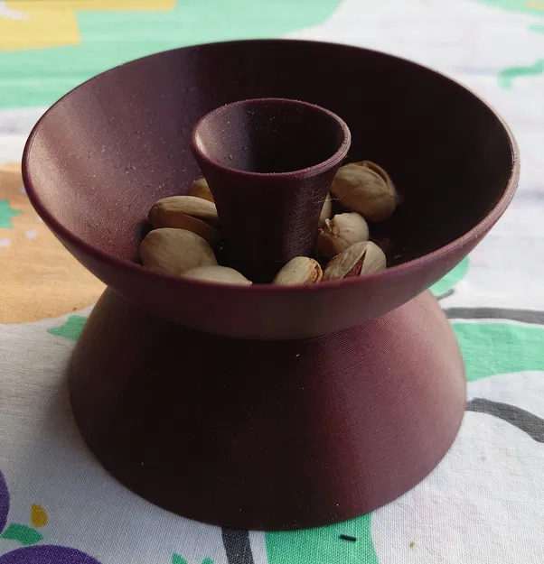 Bát hạt điều với nắp đậy cho hạt và đáy cho vỏ hạt - Image 2