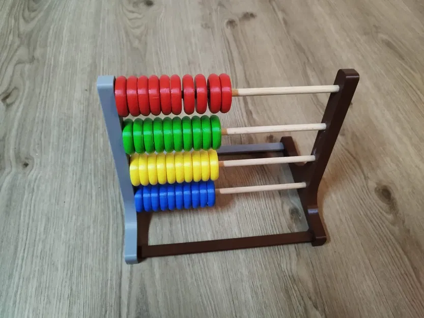 Bộ đếm trẻ em với 40 viên bi và khung in sẵn - Image 1