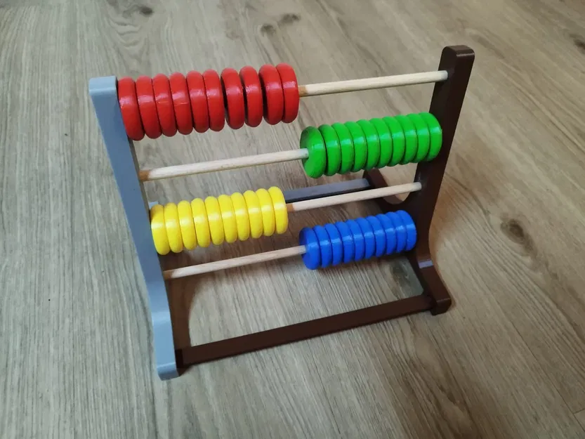 Bộ đếm trẻ em với 40 viên bi và khung in sẵn - Image 2