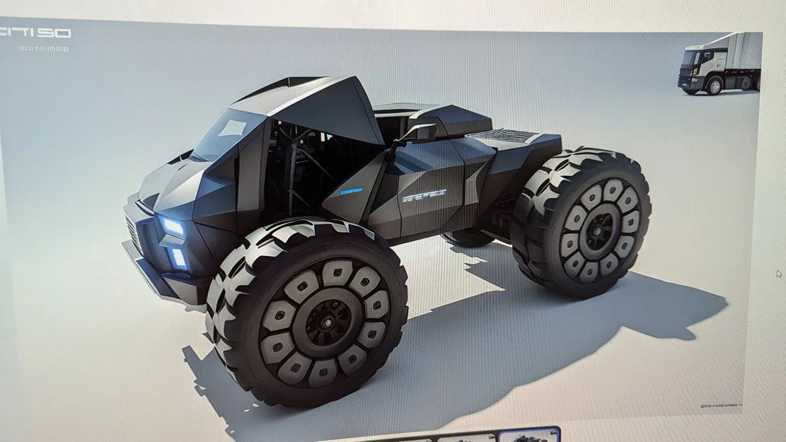 Xe ô tô đồ chơi hexa phong cách low poly - Image 2