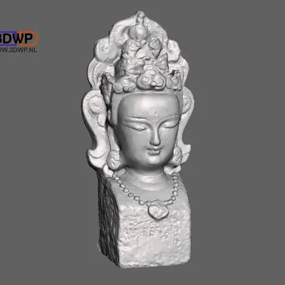 Tượng Phật đầu người mô phỏng từ quét 3D