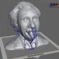 Tượng bán thân Albert Einstein được chỉnh sửa 3D - Thumbnail 2