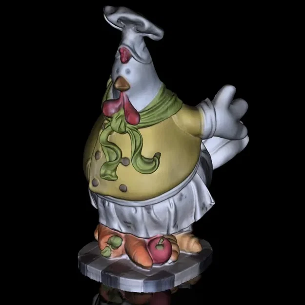 Tượng gà 3D với khả năng giữ chai - Image 2