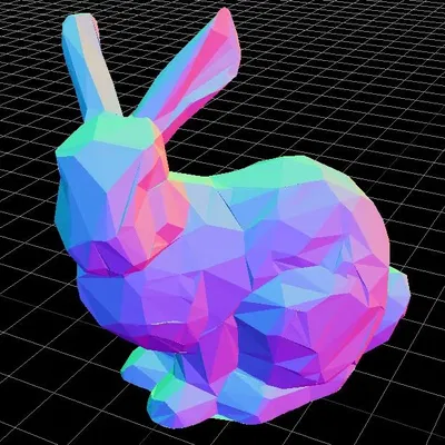 Thỏ Low Poly Dễ Thương cho Mô Hình 3D