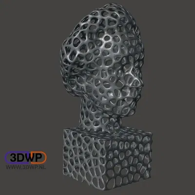 Tượng bán thân Einstein phong cách Voronoi