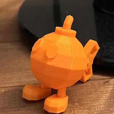 Bob-Omb phong cách low poly từ Super Mario