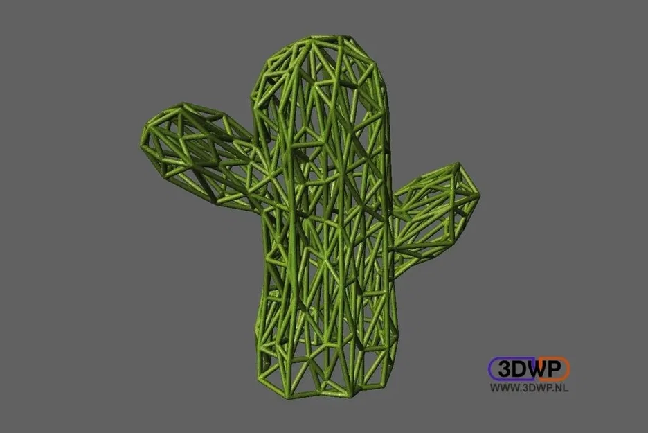 Mẫu họa tiết xương rồng phong cách Voronoi - Image 1