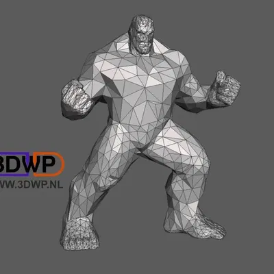 Hulk phong cách low poly độc đáo và vui nhộn