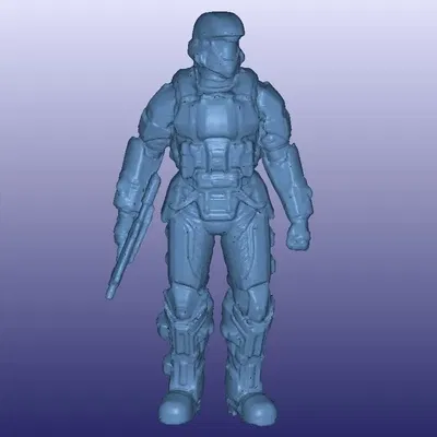 Nhân vật lính ODST trong Halo 3 được quét 3D