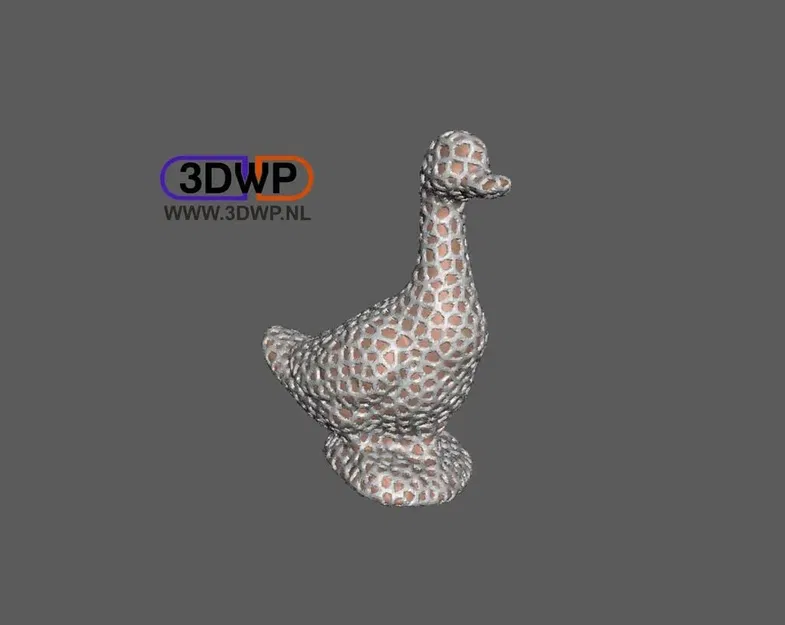 Vịt Voronoi với hai lớp vỏ cho in 2 màu - Image 1