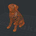 Labrador hai màu phong cách Low Poly và Voronoi - Thumbnail 2