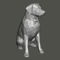 Bức tượng Labrador phong cách Low Poly - Thumbnail 3