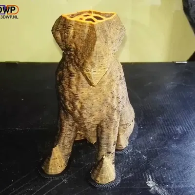 Labrador hai màu phong cách Low Poly và Voronoi