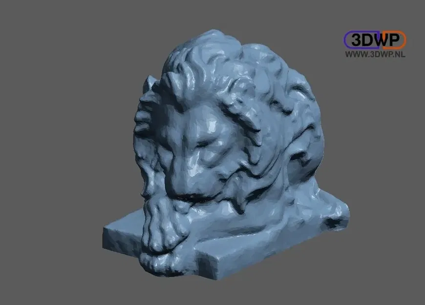 Tượng sư tử 3D quét từ tác phẩm điêu khắc ngoài trời - Image 1