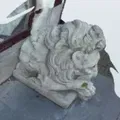 Tượng sư tử 3D quét từ tác phẩm điêu khắc ngoài trời - Thumbnail 4