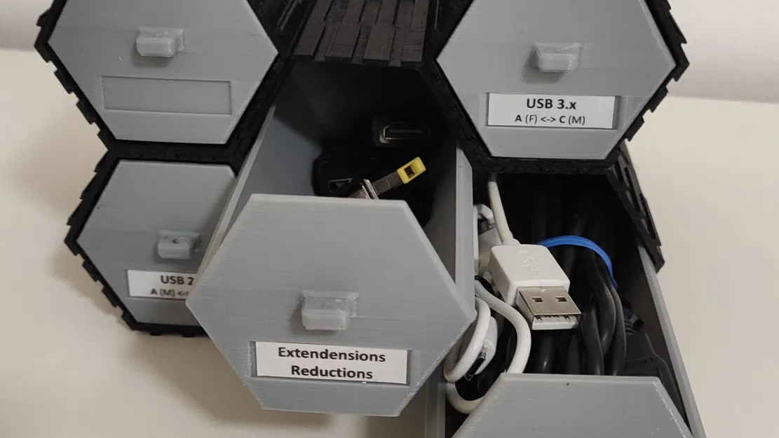 Hộp hình lục giác mô-đun có ngăn kéo độc lập - Image 2