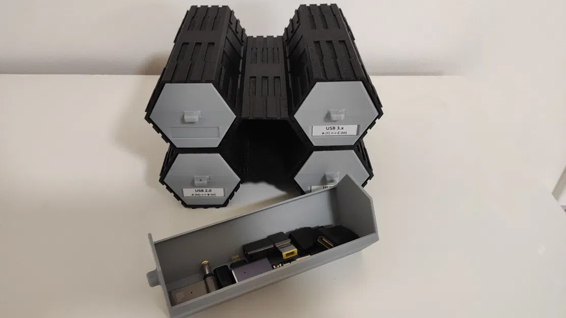 Hộp hình lục giác mô-đun có ngăn kéo độc lập - Image 4