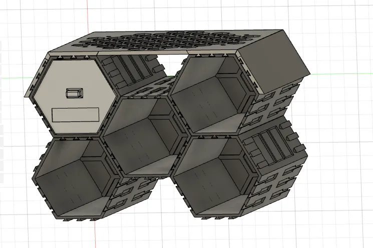 Hộp hình lục giác mô-đun có ngăn kéo độc lập - Image 8