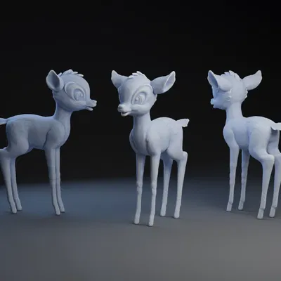 Mô hình Bambi của Walt Disney bằng chất liệu điêu khắc